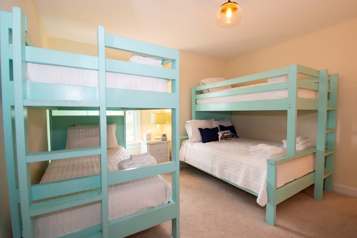 2nd Level Guest Bunk Bedroom with 2 Twin over Double Bunk Beds