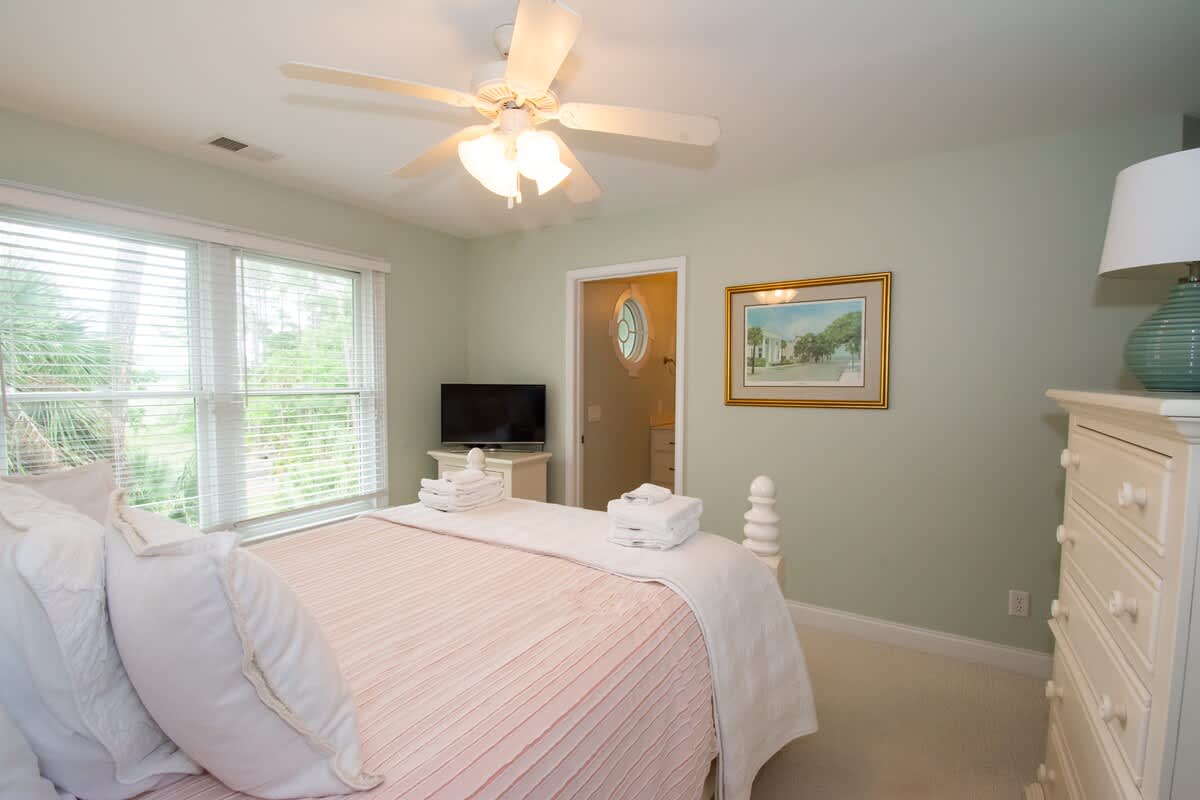 2nd Level Guest Bedroom 1 with Queen Bed and Full En Suite Bathroom