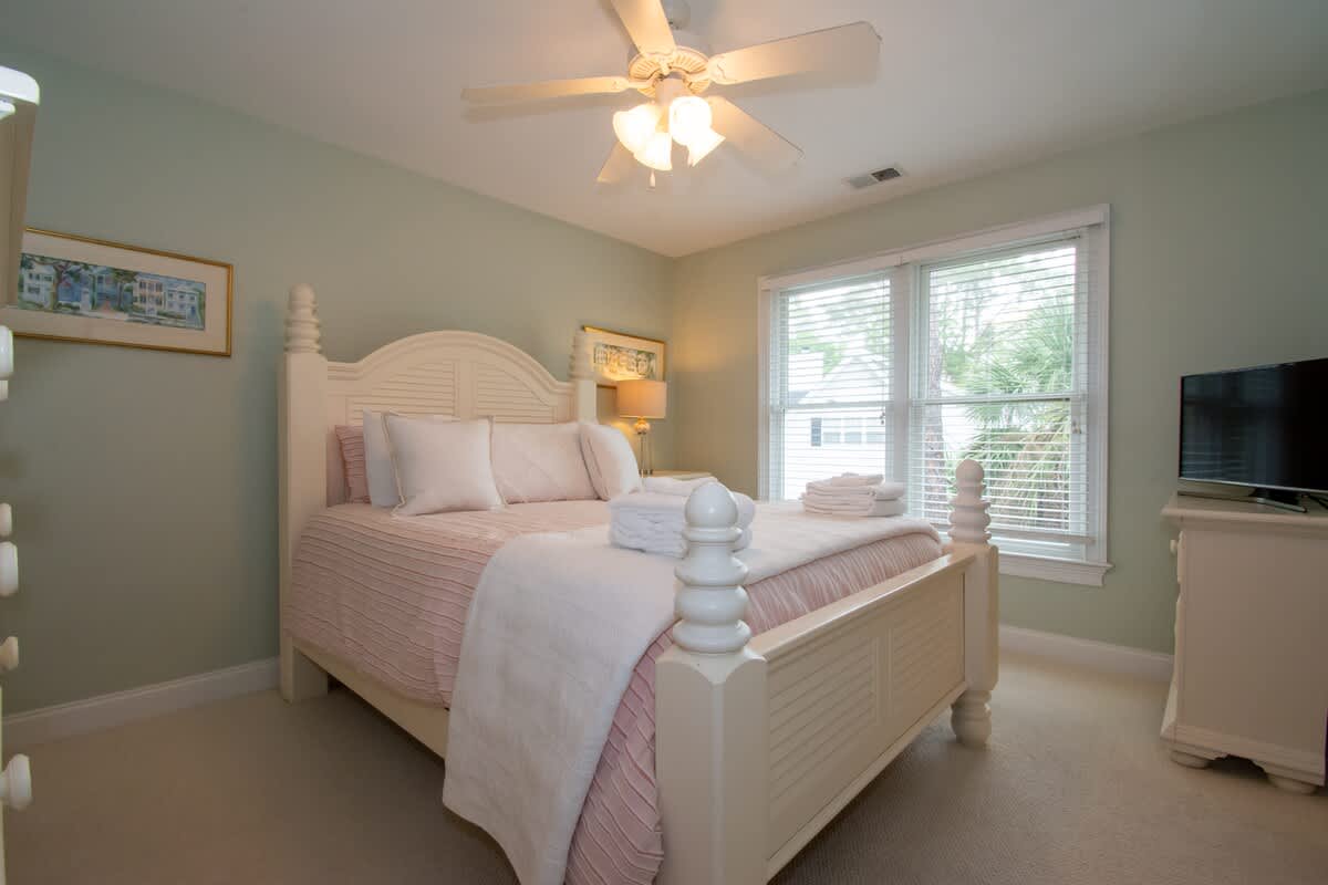 2nd Level Guest Bedroom 1 with Queen Bed and Full En Suite Bathroom