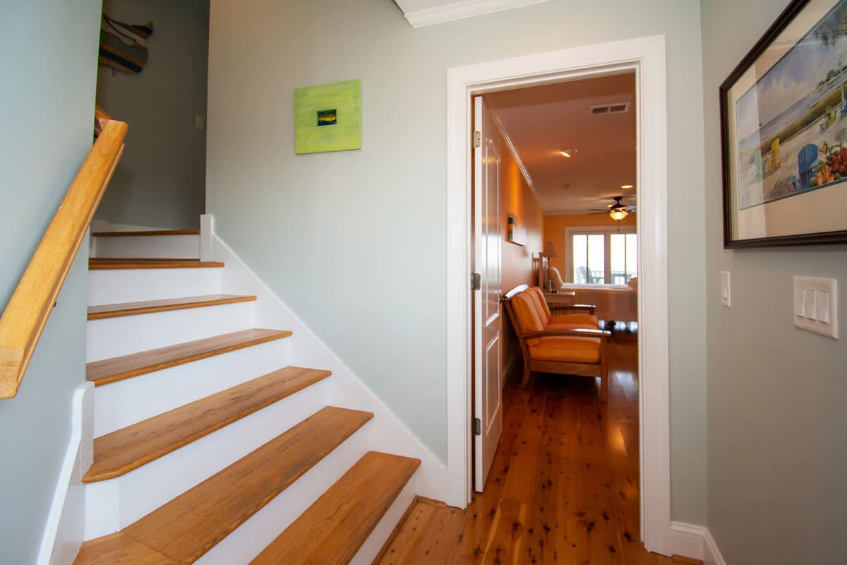 Stairway to third level