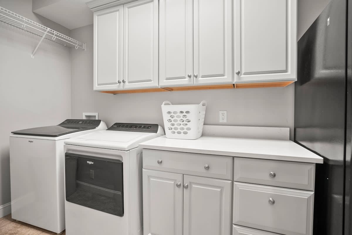 Laundry Room with Extra Refrigerator