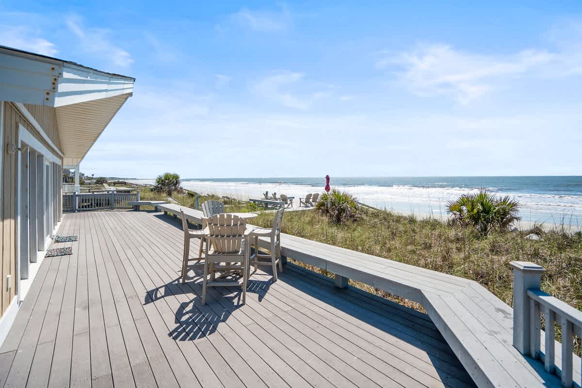 Ocean Front Deck Off Living Room
