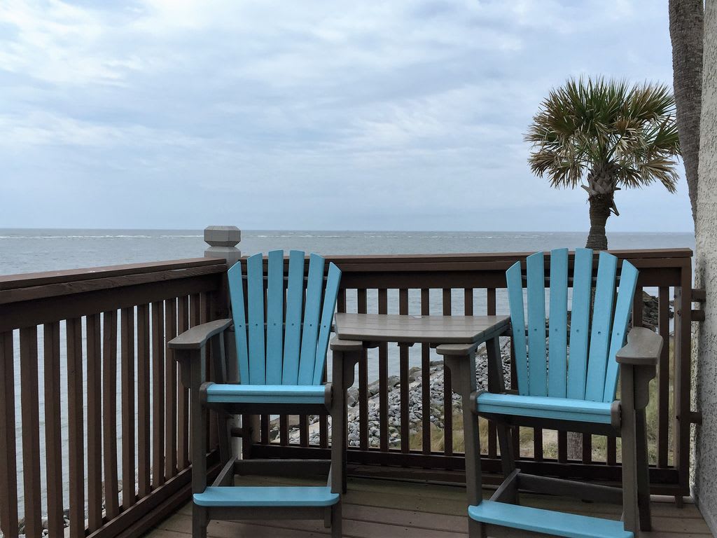 Deck Chairs with Ocean View off of Living Room