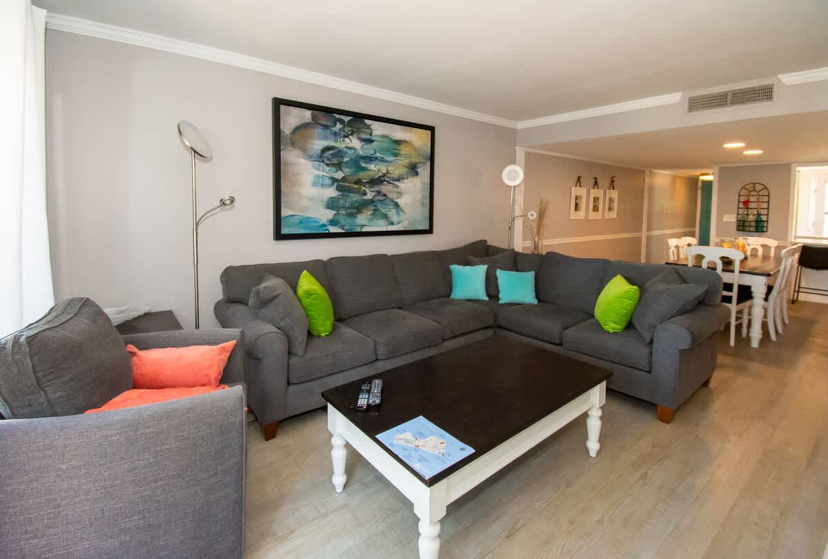 Open concept dining area and living room