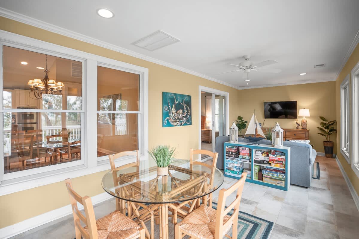 Sunroom Next to Living and Dining Rooms. 