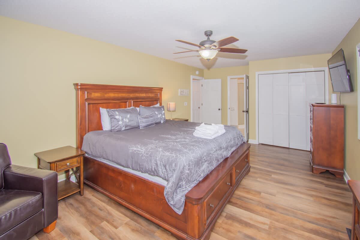 Main-Level Includes a King Bedroom with Deck Access