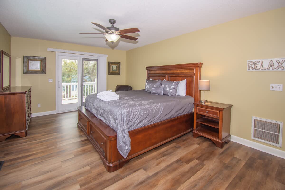 Main-Level Includes a King Bedroom with Deck Access