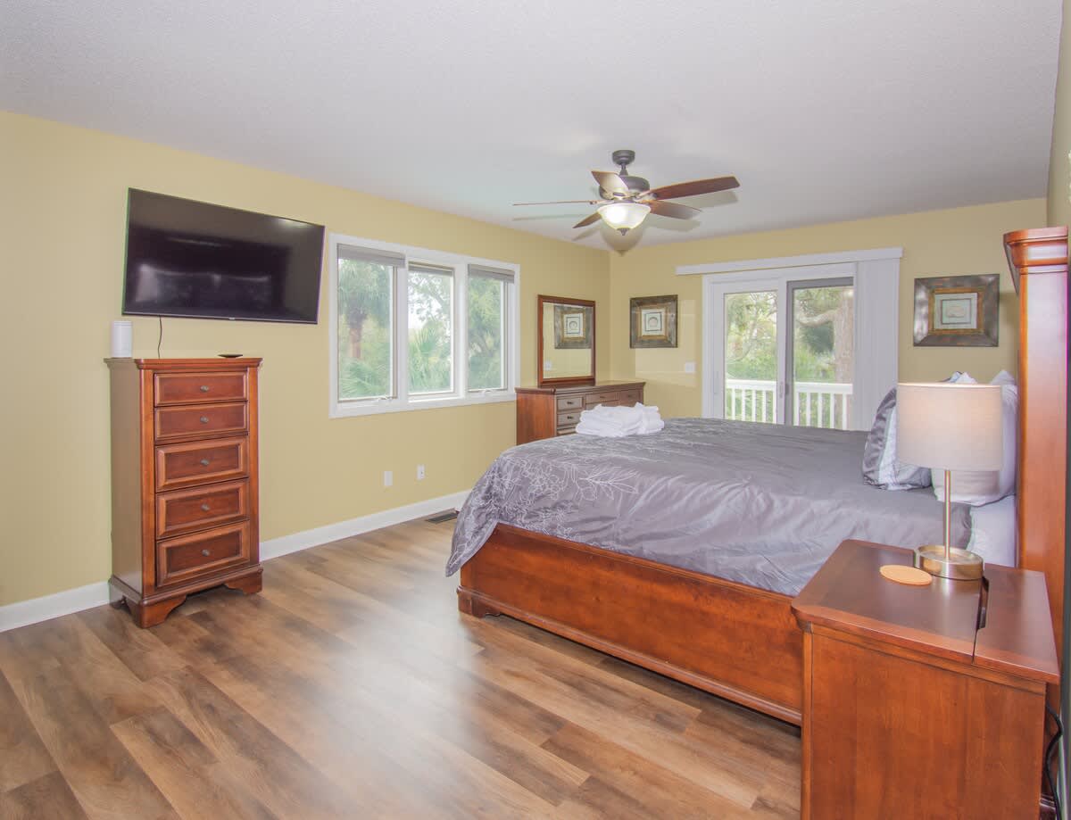 Main-Level Includes a King Bedroom with Deck Access