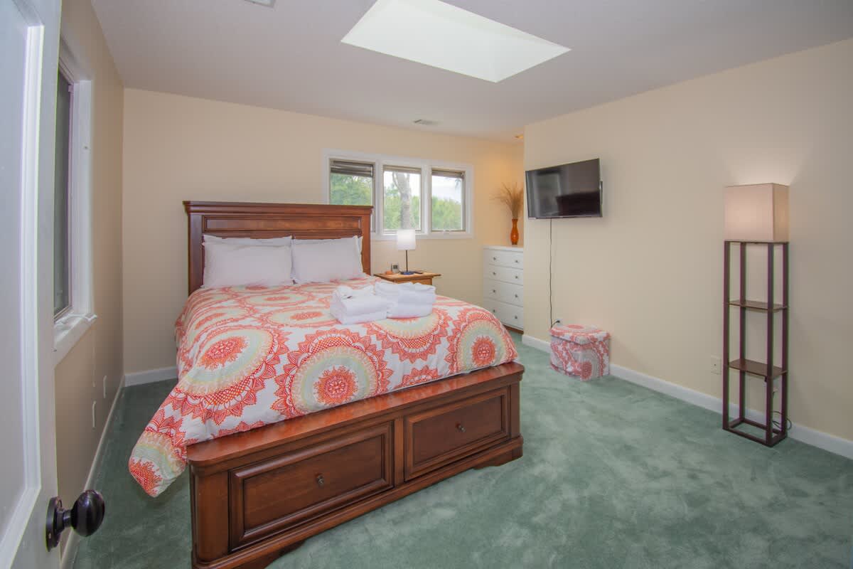 Upstairs Guest Bedroom with a Queen Bed