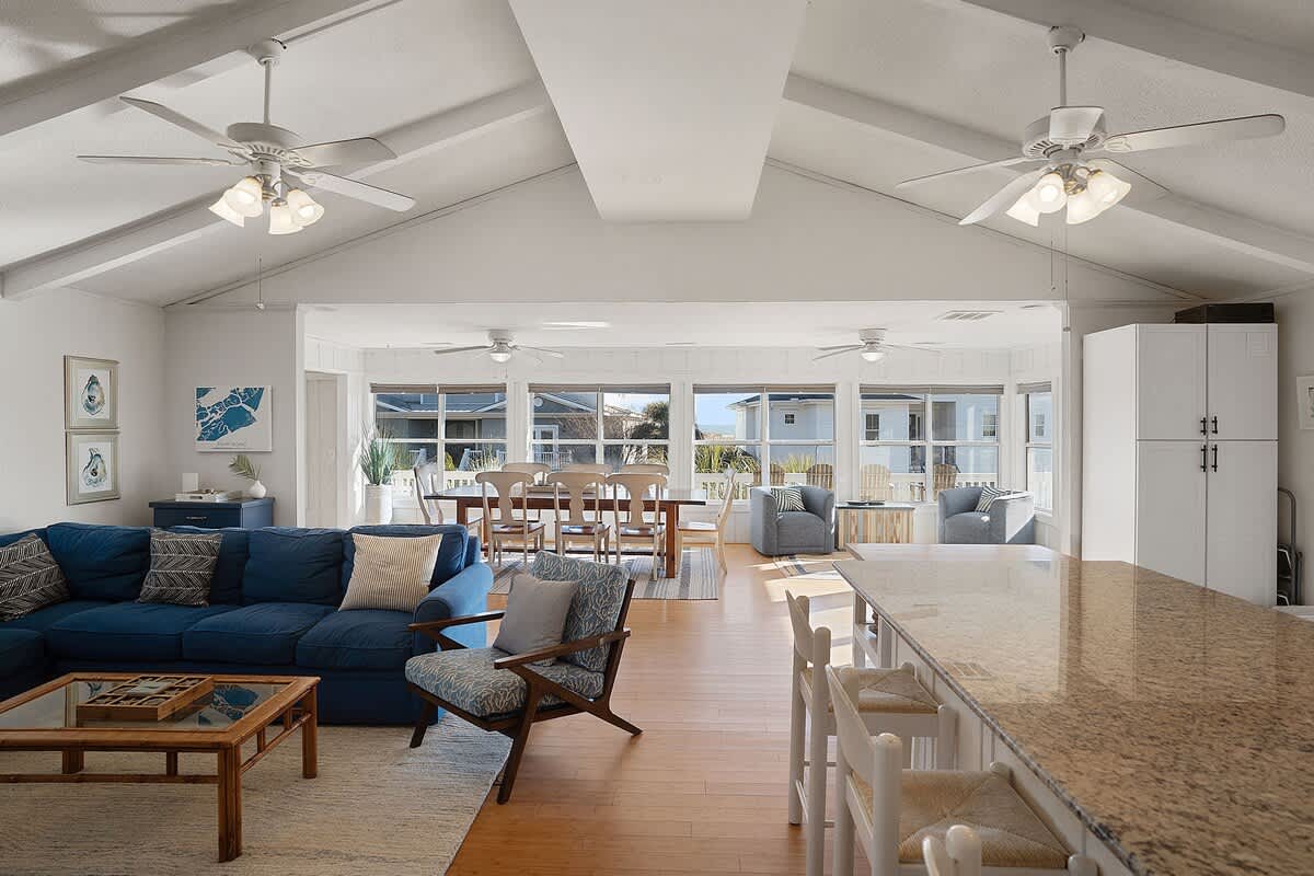Living Room with Open Floor Plan on Top Floor 