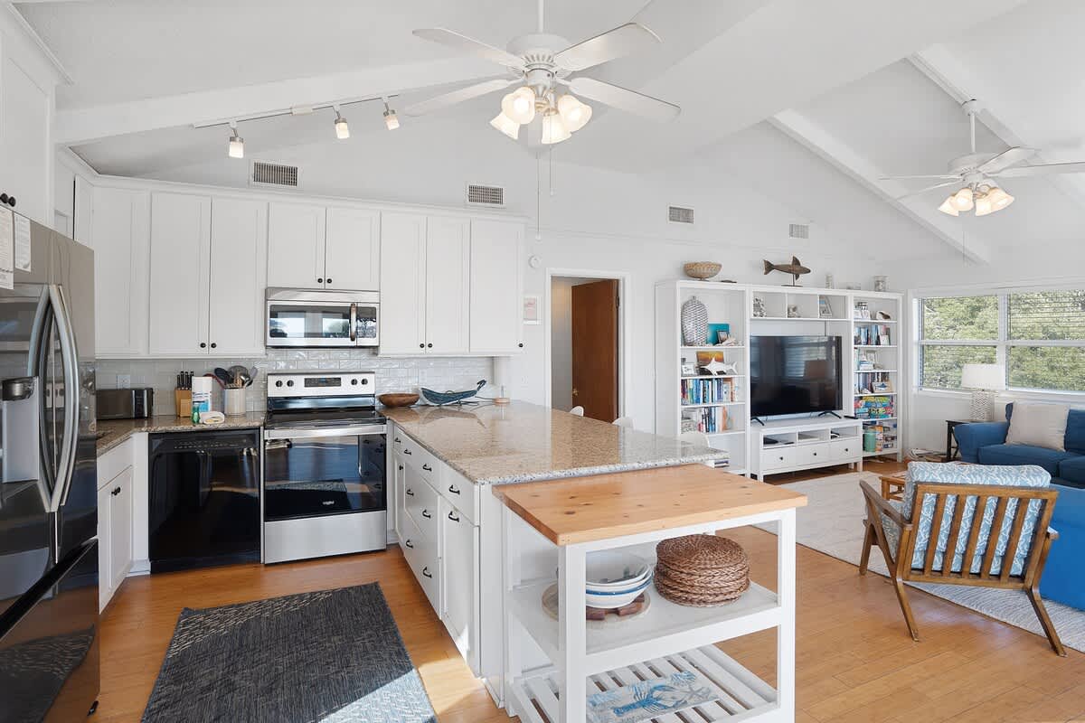 Kitchen with Open Floor Plan on Top Floor 
