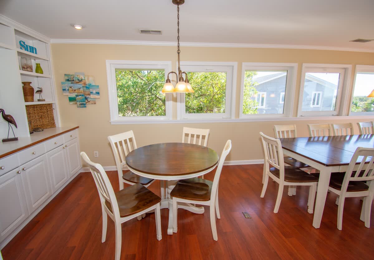 Spacious dining area