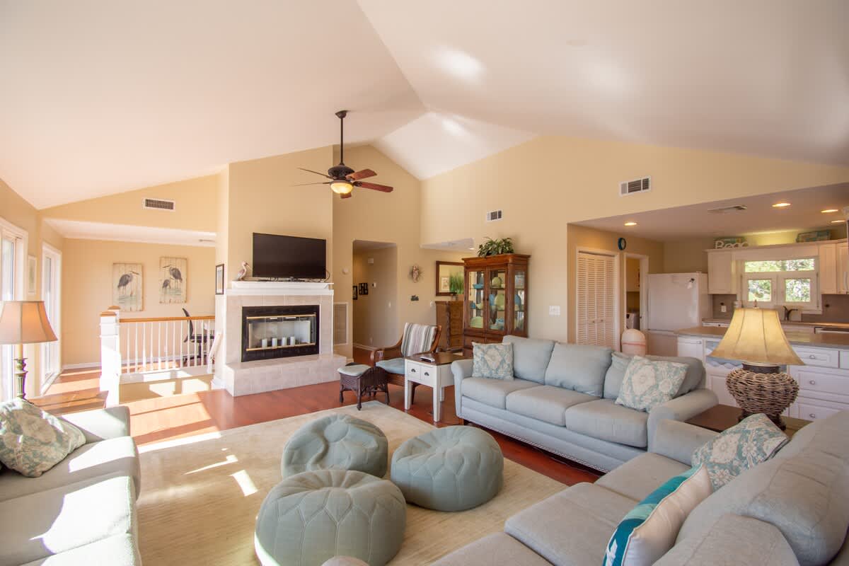 Spacious open concept living area