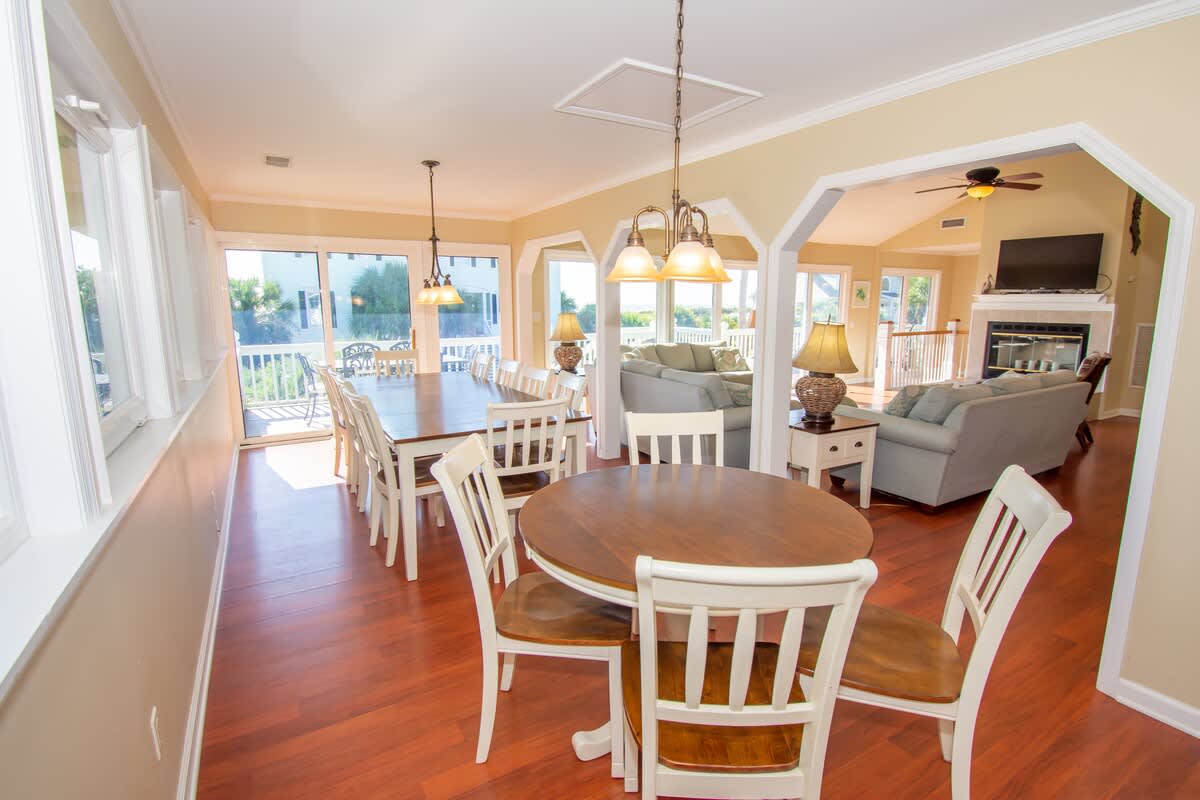 Spacious dining area
