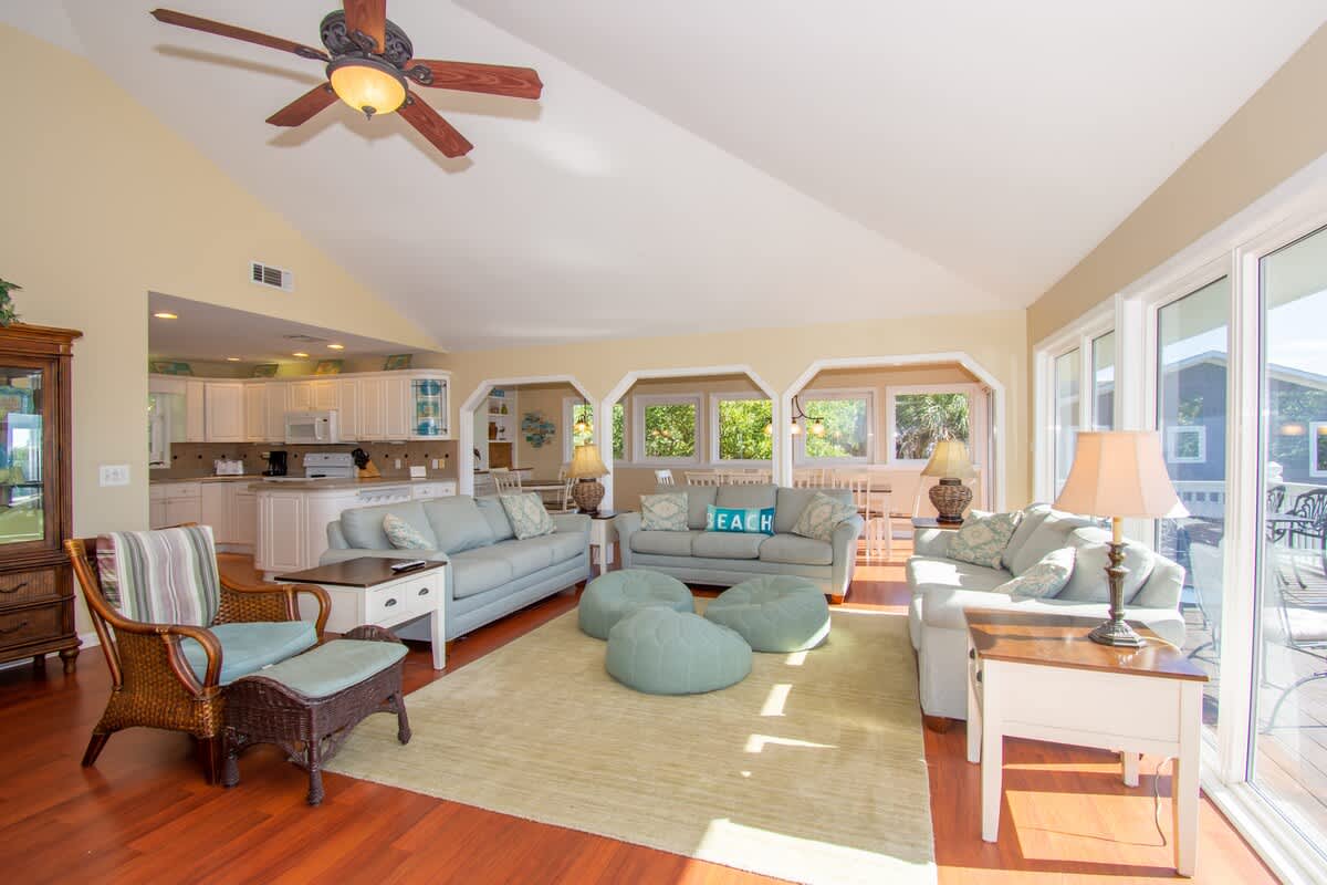 Spacious open concept living area