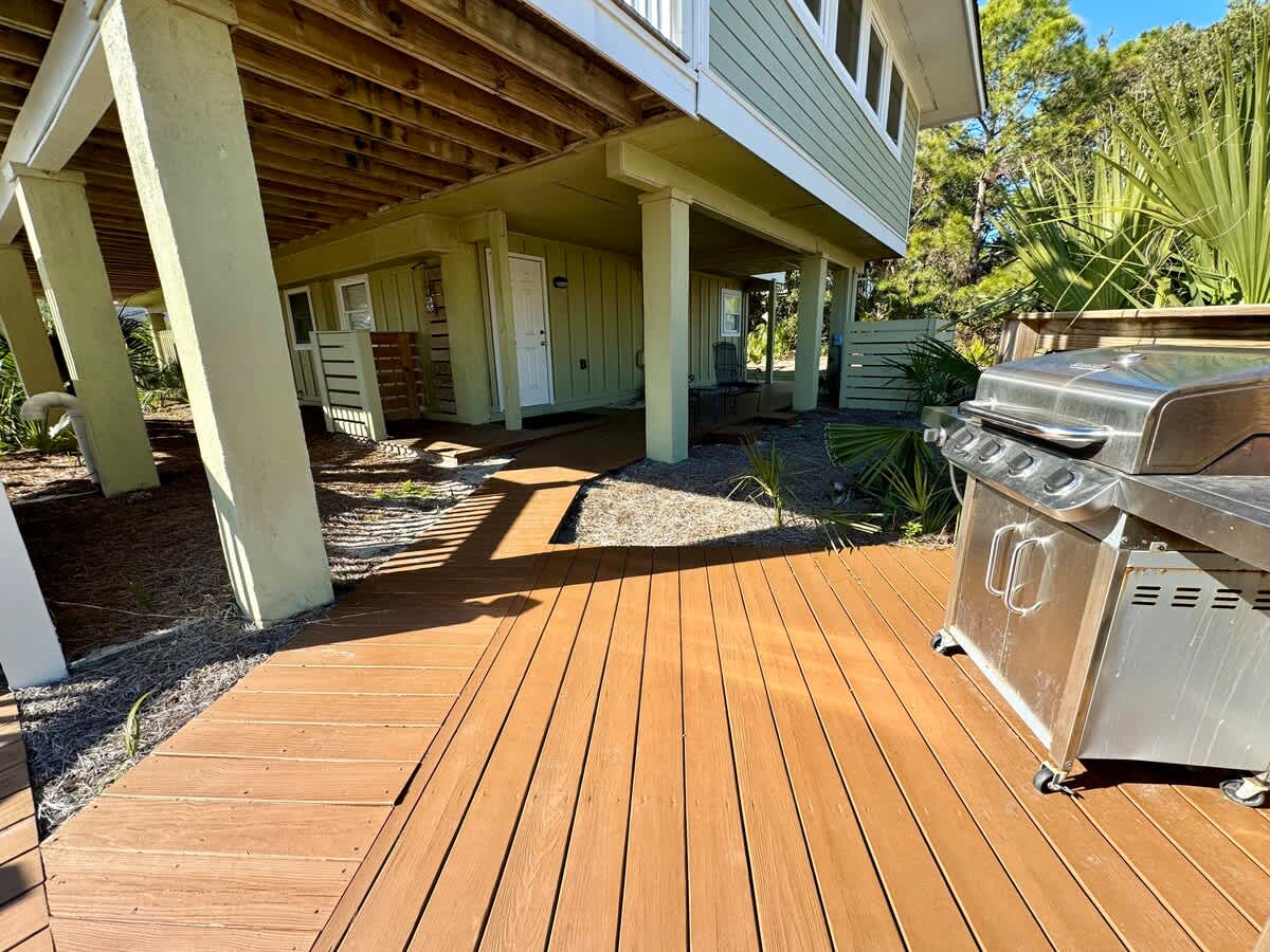 Outside grilling area