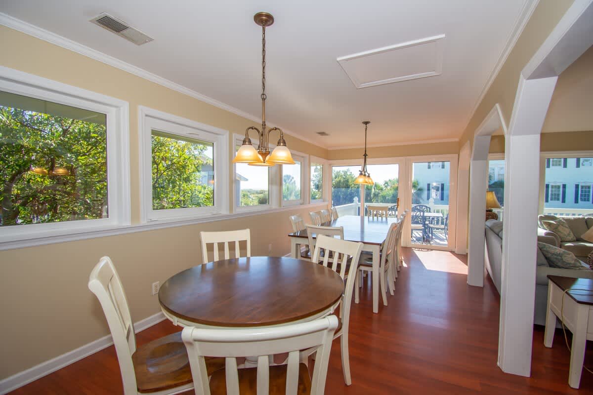 Spacious dining area