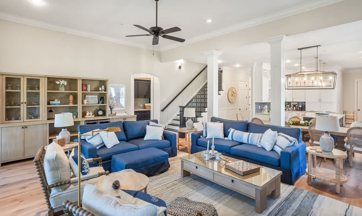 Living Room with Access to Back Deck (Please Note Fireplace Is not For Guest Use)