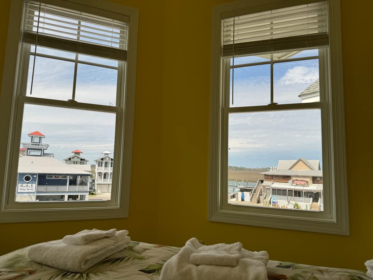 Guest Bedroom with Marina Views