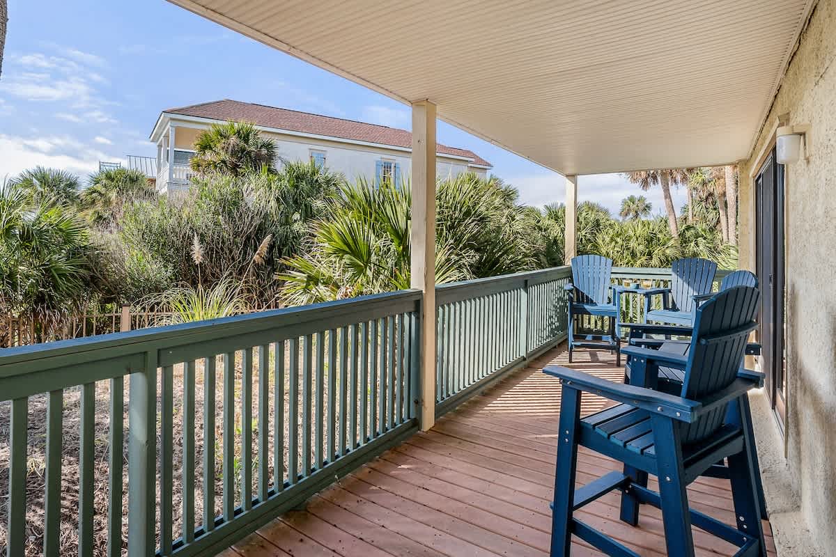 Comfortable back porch with lovely views