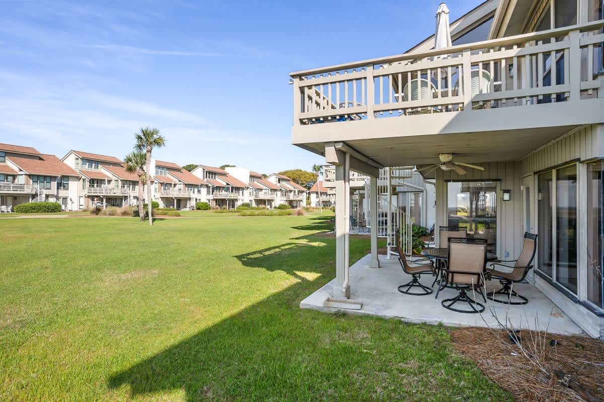 Ocean Side Patio Open to the Courtyard