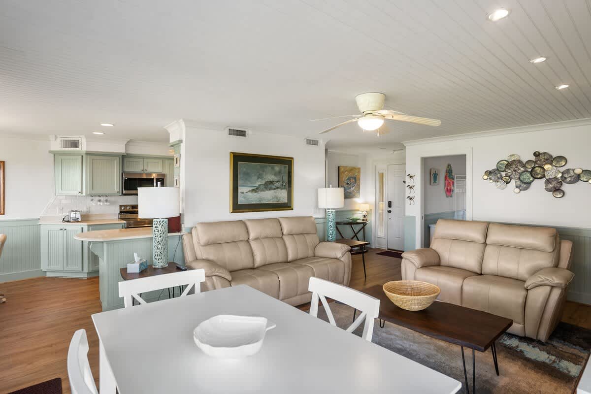 Living Room with Access to the Patio and Dining Areas