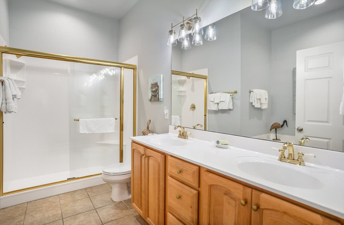 Guest En Suite Bathroom with Soaking Tub and Separate Shower