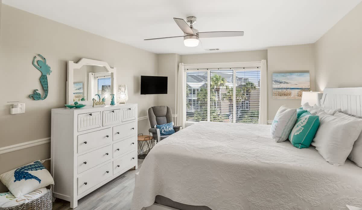 Beautiful primary bedroom with en suite bathroom