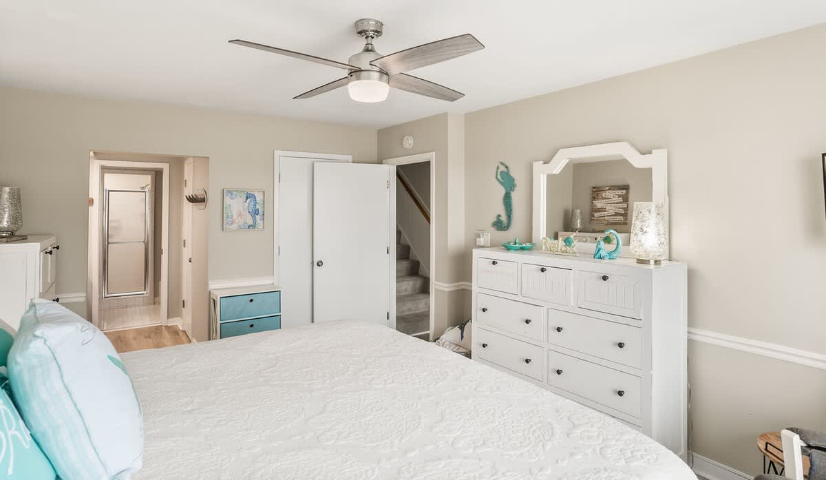 Beautiful primary bedroom with en suite bathroom