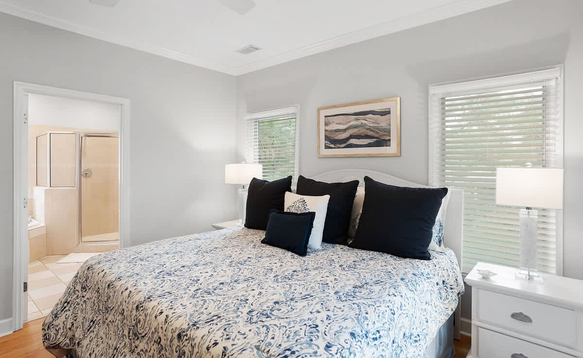 Second floor primary bedroom and en suite bathroom