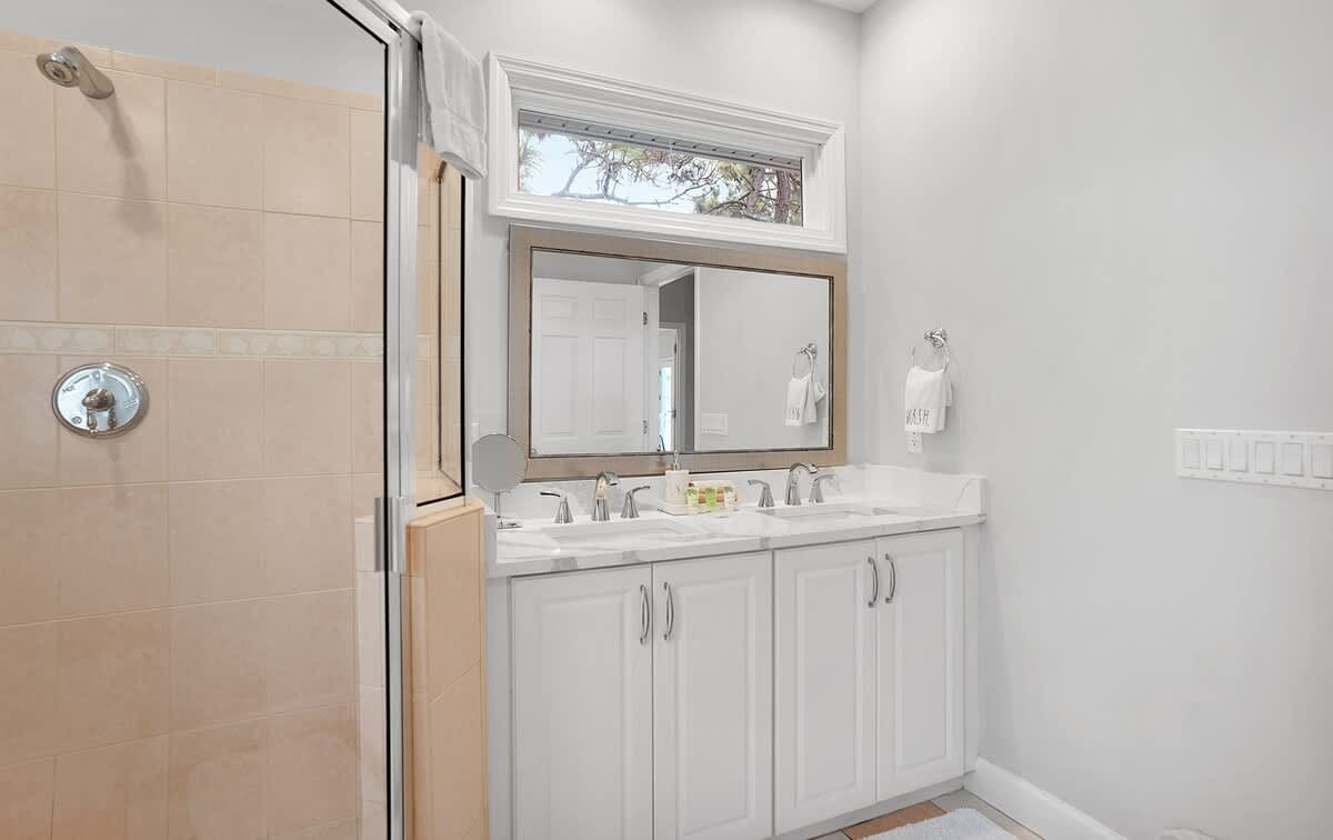 Second floor primary bedroom and en suite bathroom