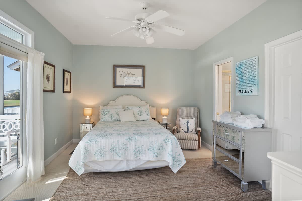 First floor primary bedroom with en suite bathrom