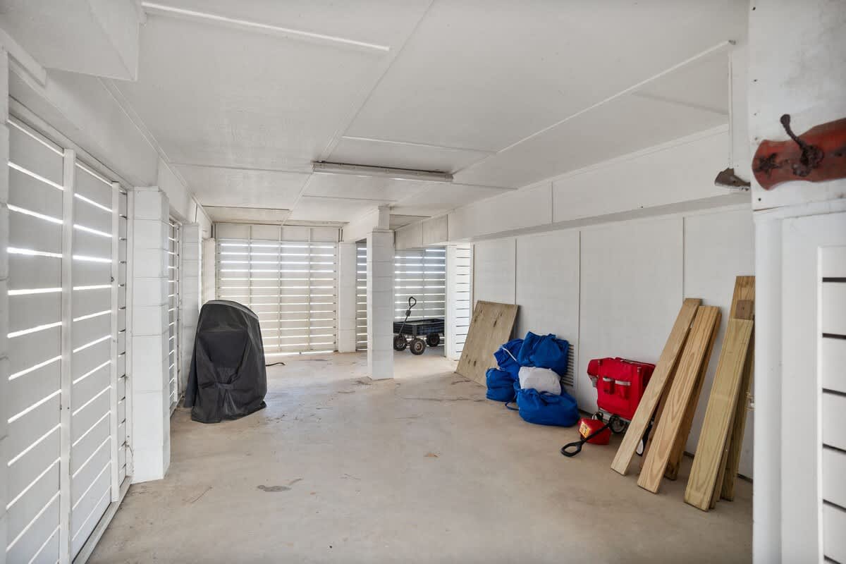 Ample garage space