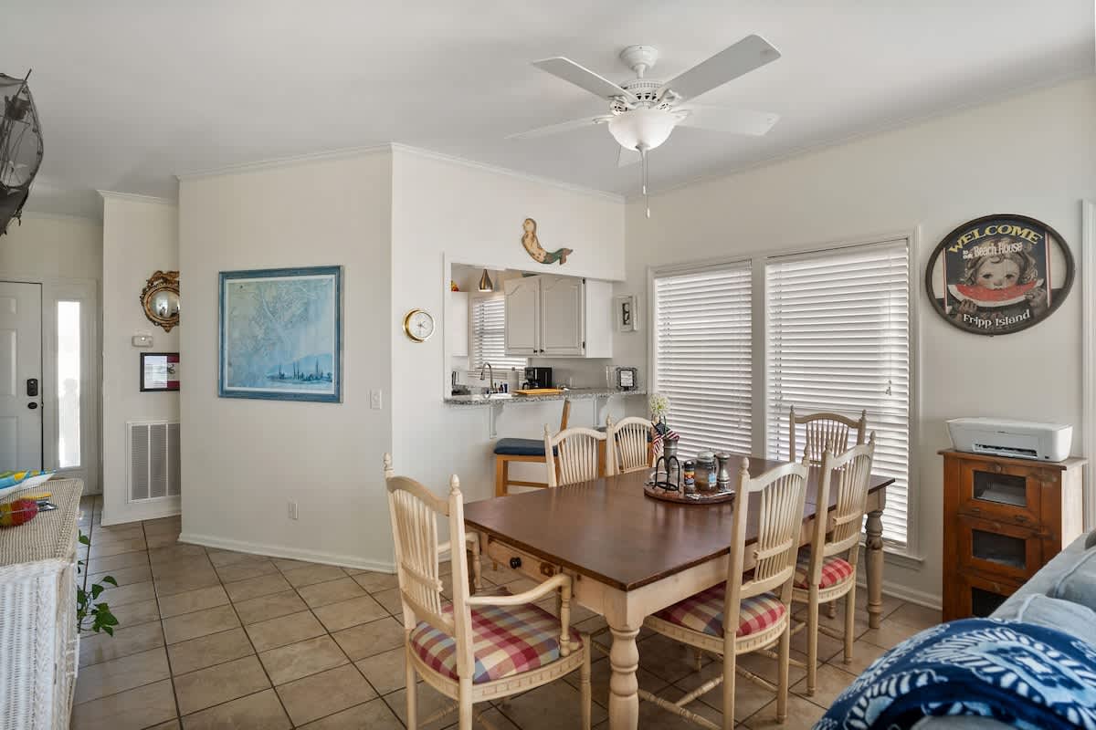 Open concept dining area