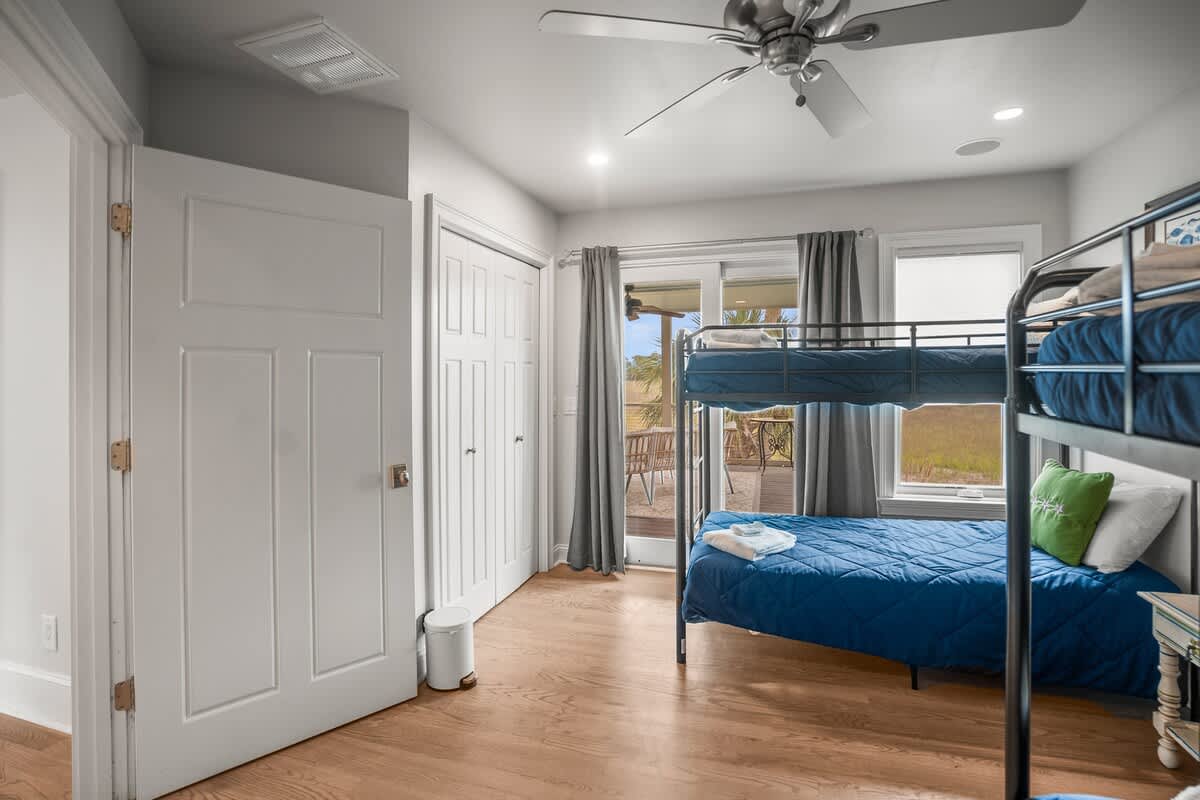 1st Level Guest Room, 2 Twin Bunkbeds with access to the Screened Porch