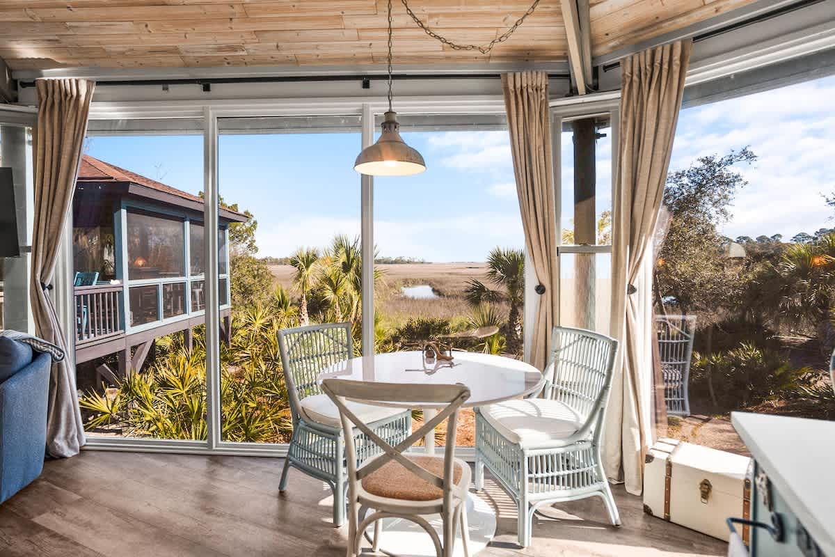 Open concept living room, dining room and kitchen