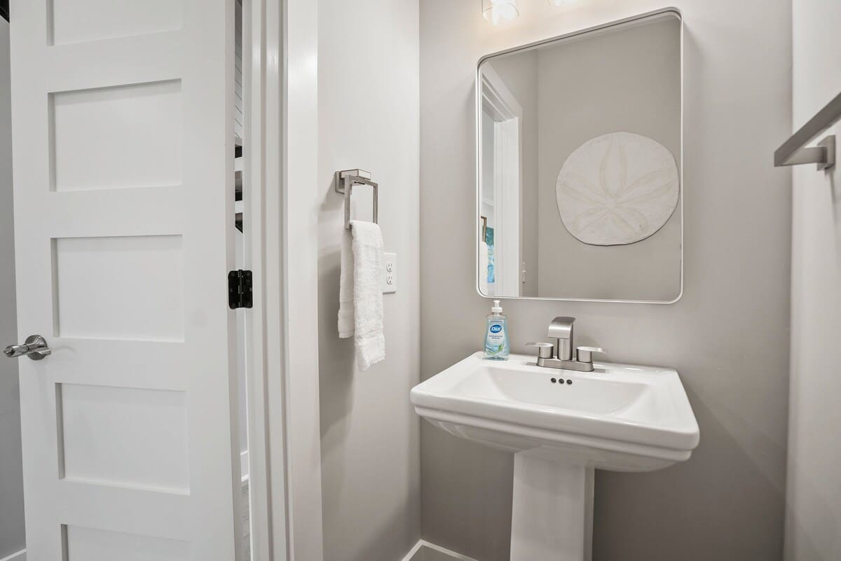 First floor hallway half bathroom