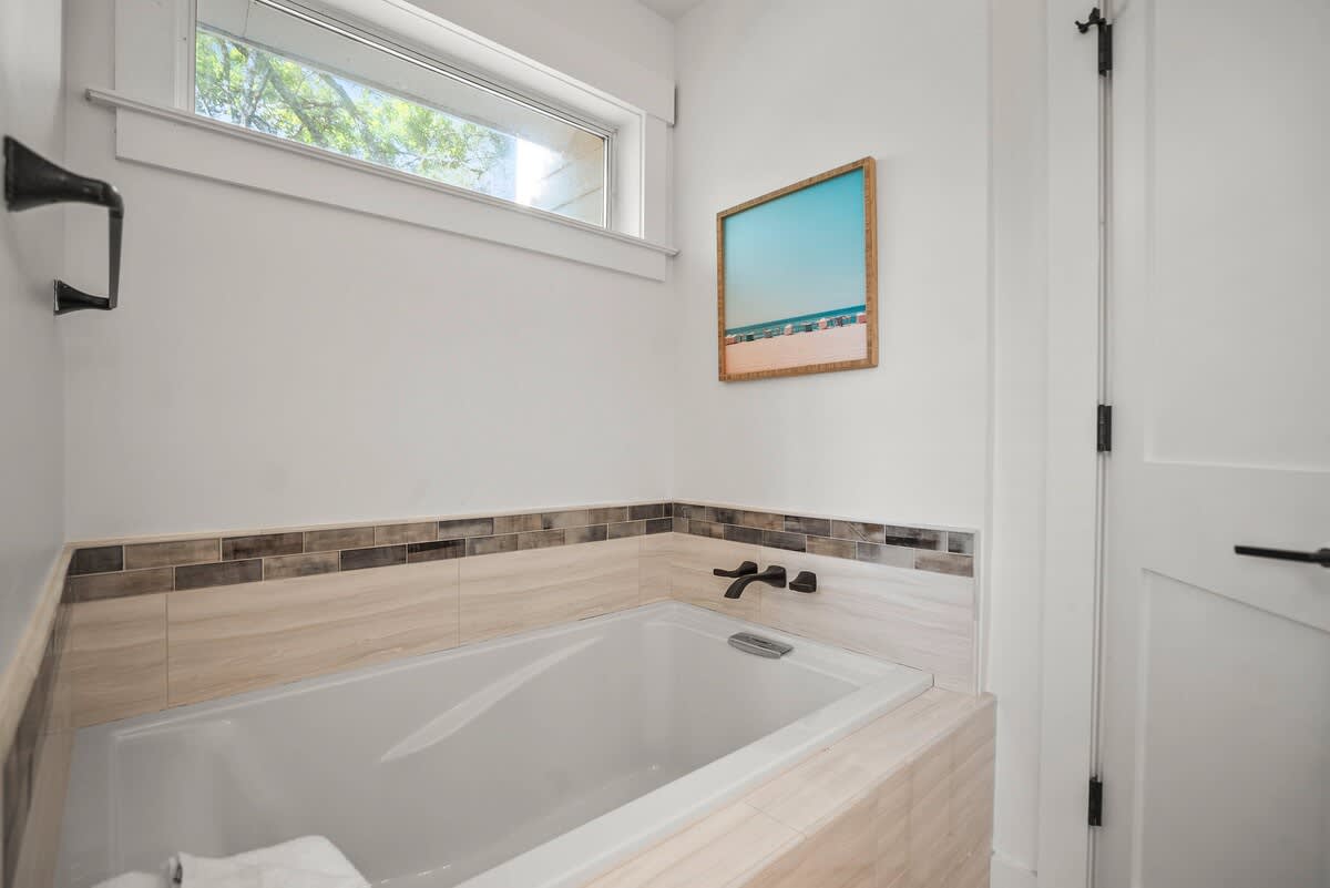 Second floor primary bedroom with en suite full bath