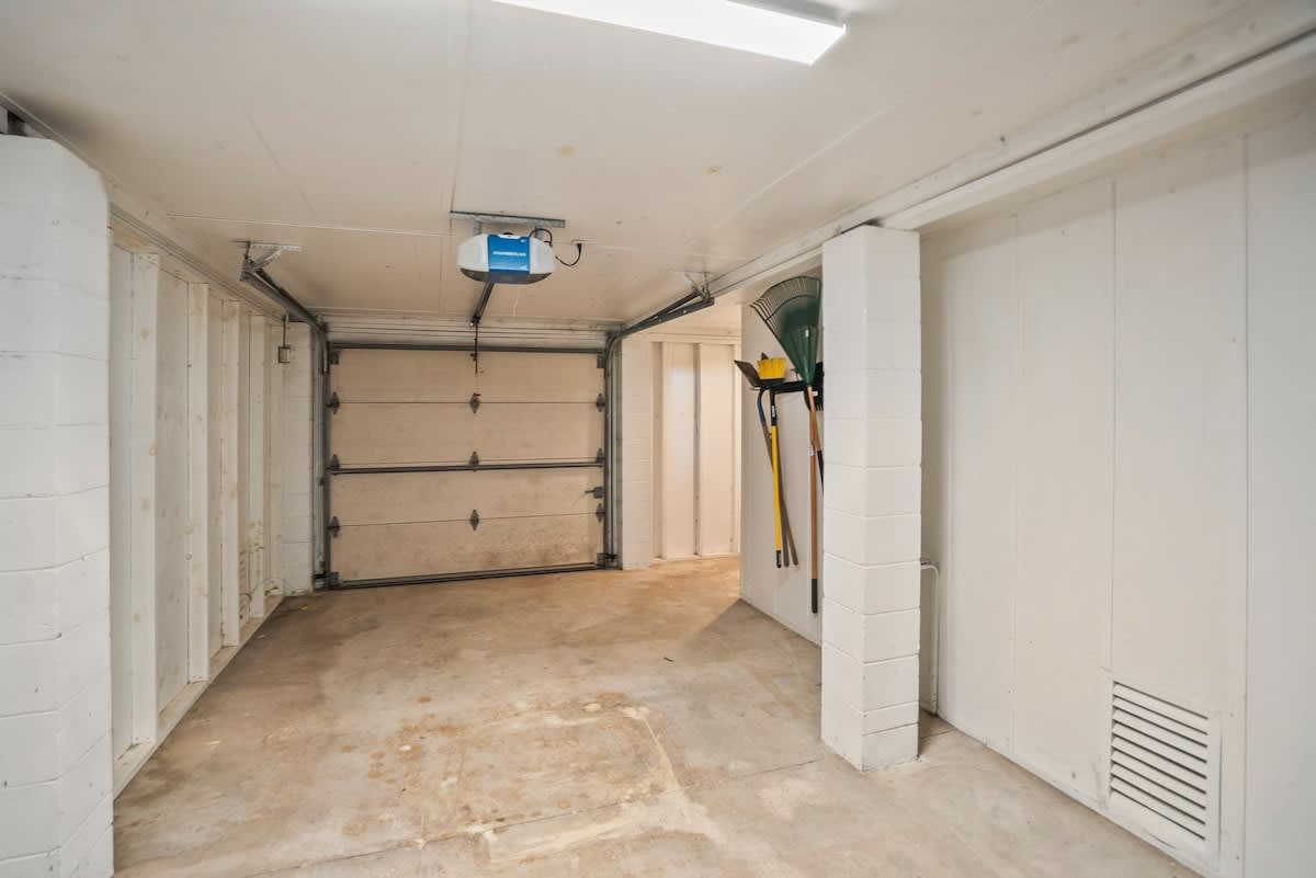 Ample garage space