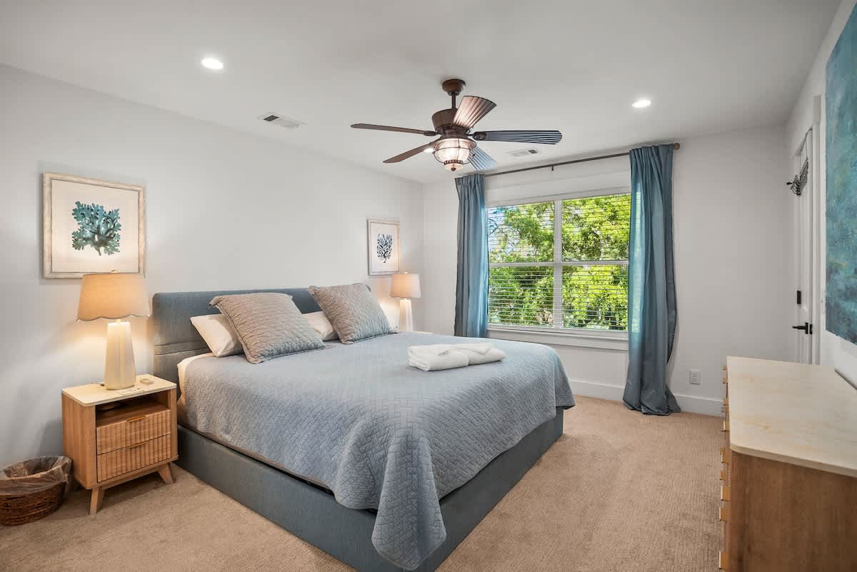 Second floor primary bedroom with en suite full bath