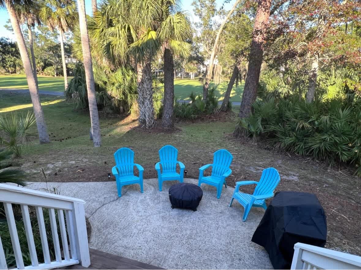 Backyard Sitting Area and Grill