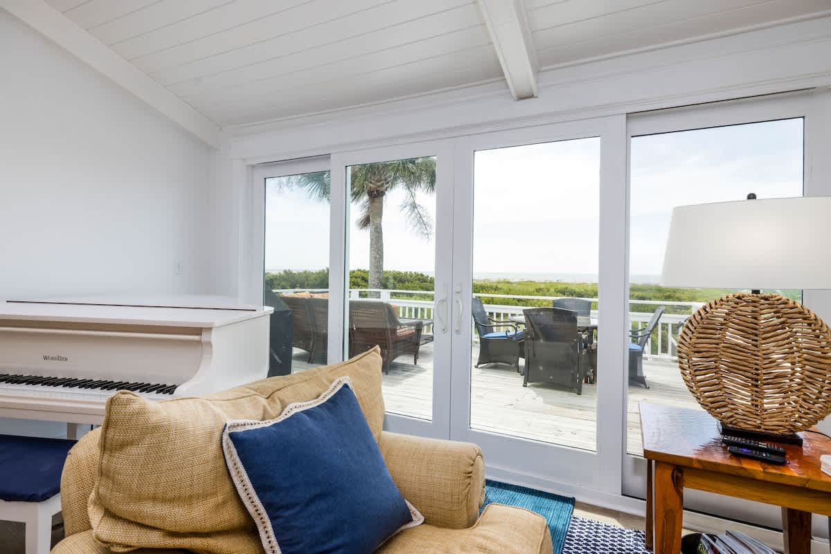 Living Room Slider and Piano