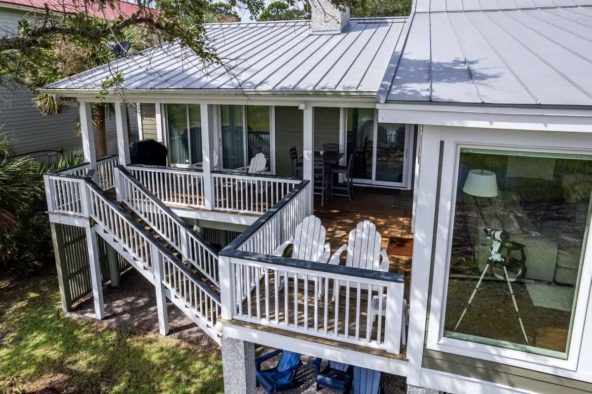 Backyard outside living