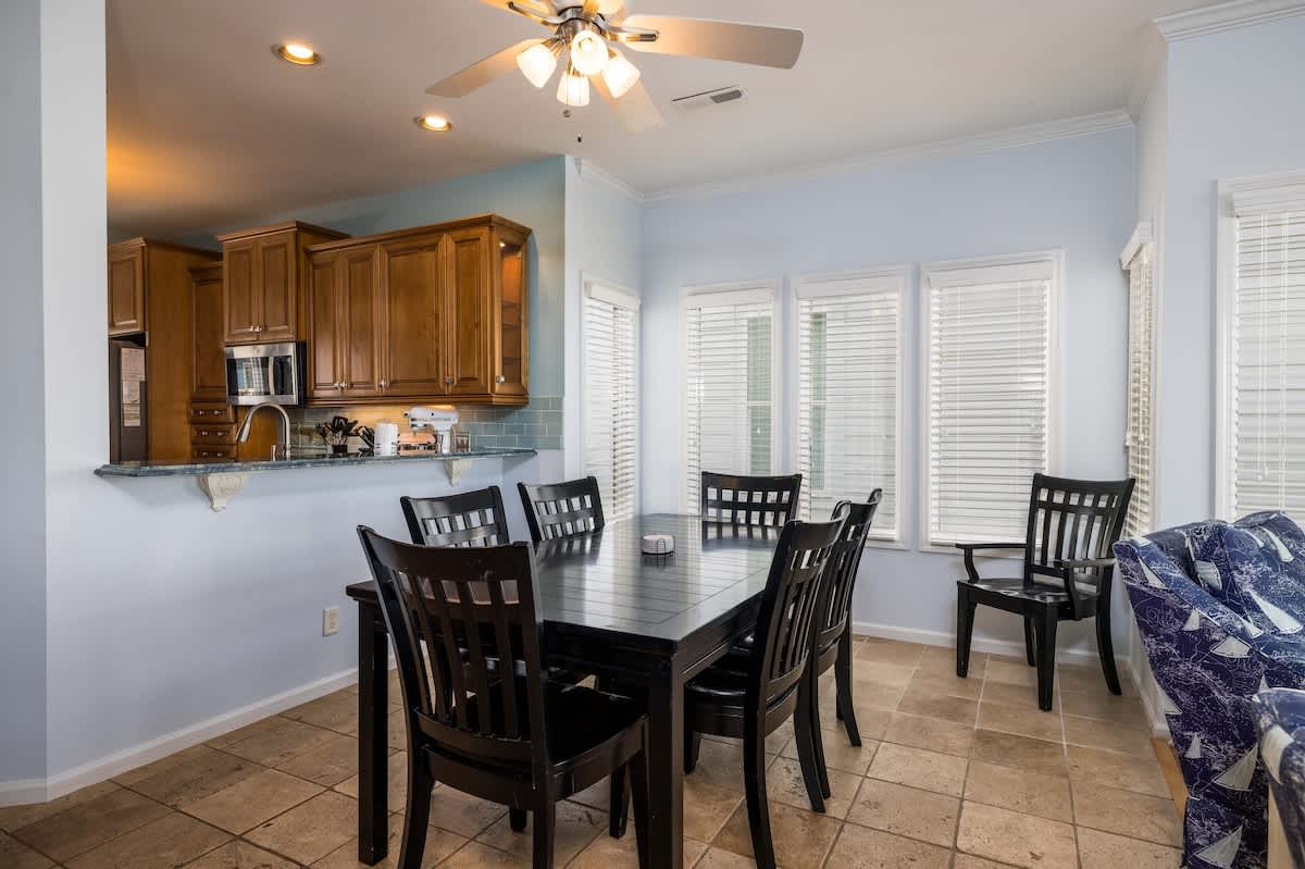 Open concept dining area