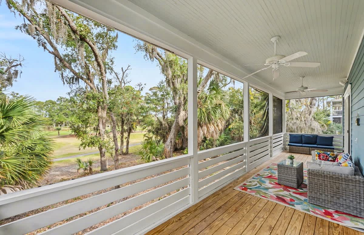 Back Deck off Primary Bedroom and Living Room 