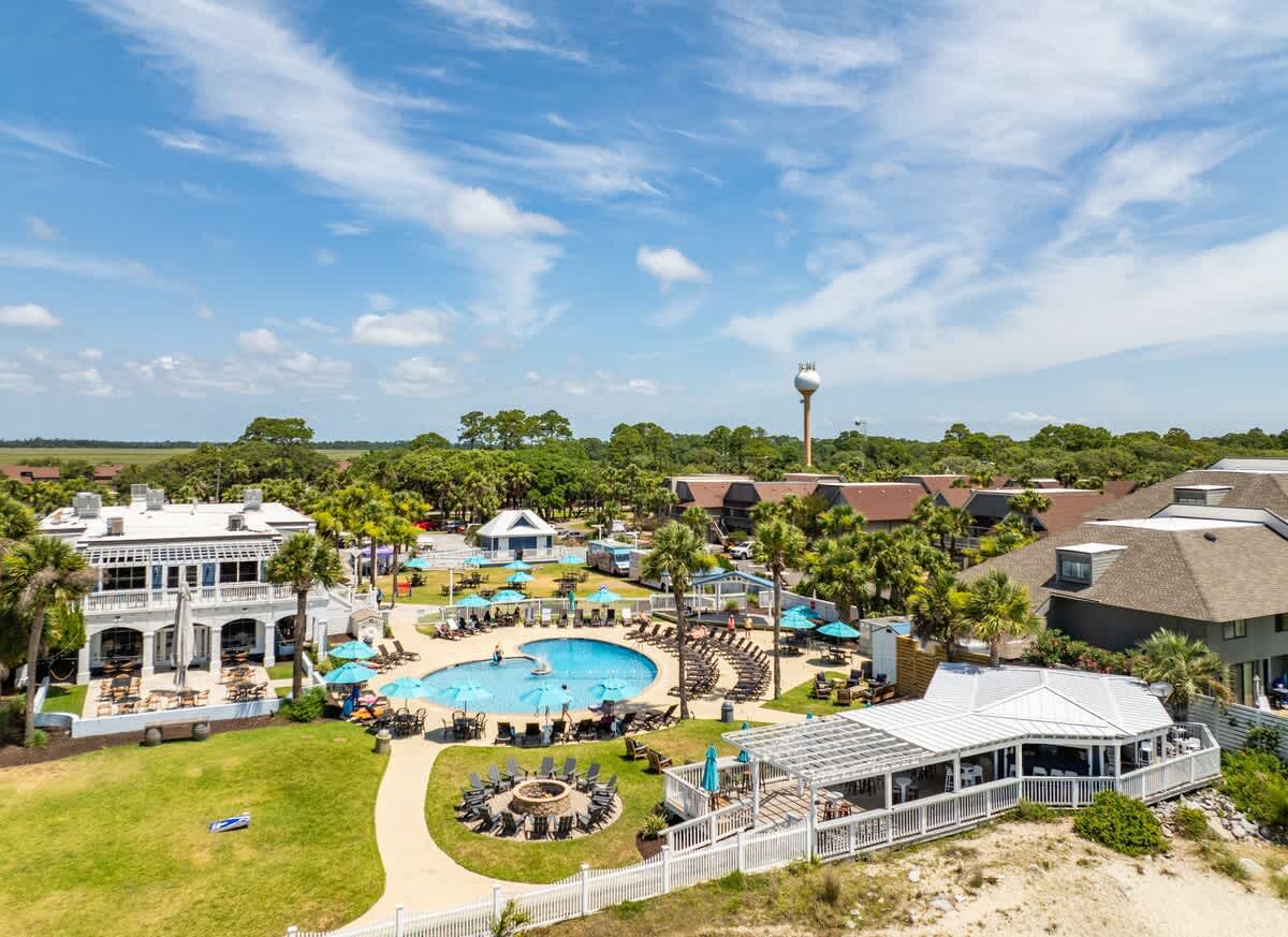 Aerial View Of Adult Pool 