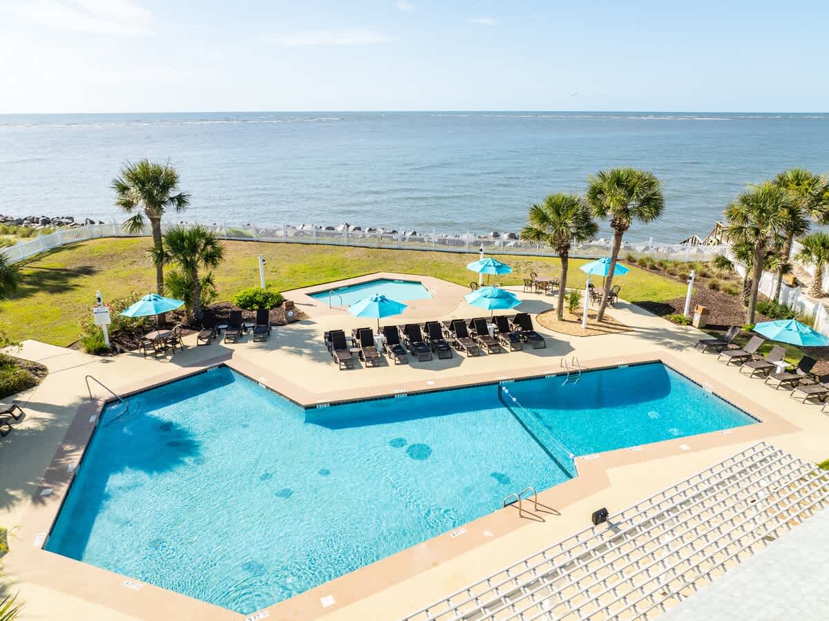 Aerial View of Ocean Point Pool