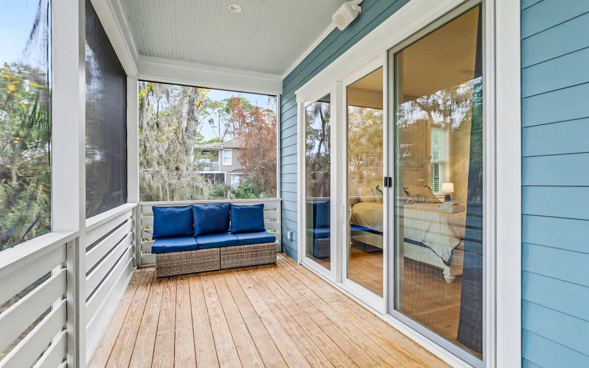 Back Deck off Primary Bedroom and Living Room 