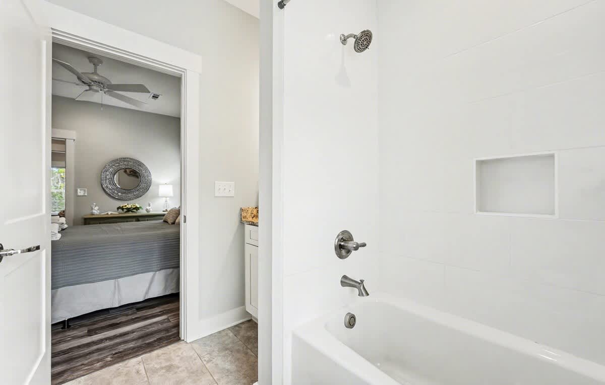 En-Suite off Guest Bedroom with Queen Bed