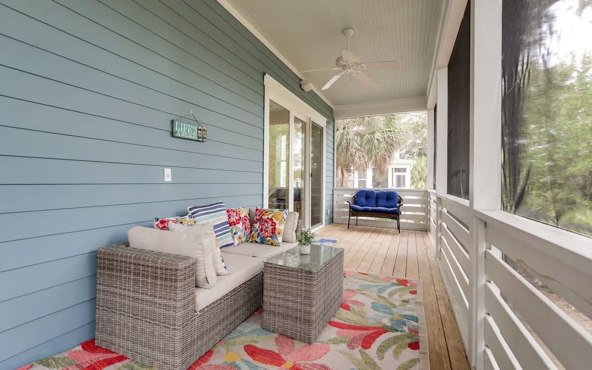 Back Deck off Primary Bedroom and Living Room 